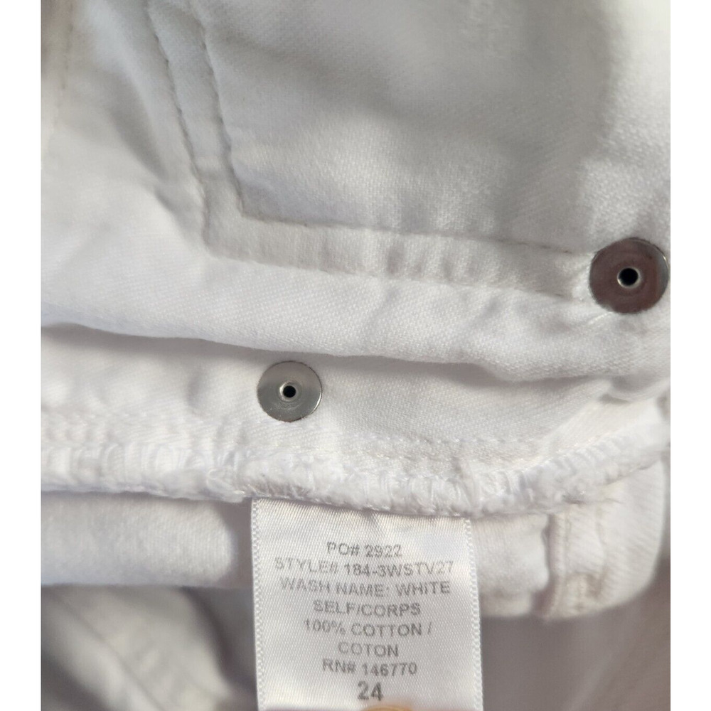 NWD RE/DONE Originals 70s Stove Pipe HR Straight Leg Jeans Size 24 White #BA405 - Picture 14 of 16